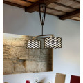 New Style Creative Brown Fabric Steel Pendant Light (MD6100M-2BN)